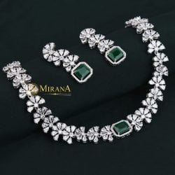 MJNK21K380-1-Luna-Green-Colored-Flower-Necklace-Set-Silver-Green-Color-Look-1.jpg